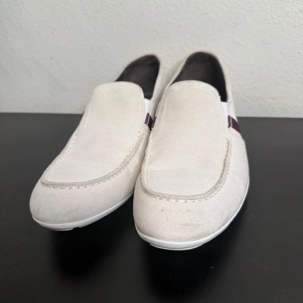 Bruno Magli Suede Leather Off White Balestra Loafers Mens 11  display picture 1